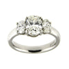 PLATINUM 1.65 CT 3 STONE OVAL SHAPE GIA ENGAGEMENT RING